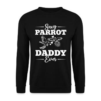 Nymphensittich Ara Papagei Vögel Sexy Papagei - Unisex Pullover - Schwarz - Vorne - Alina (178cm) & Michal (187cm)