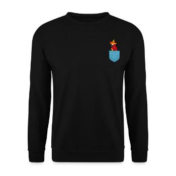 Perroquet Pocket Parrot Bird Drôle Perroquet - Sweat-shirt Unisexe - noir - Devant - Alina (178cm) & Michal (187cm)