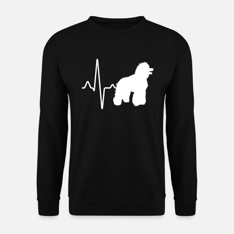 Poodle Heartbeat - Unisex Sweatshirt - black