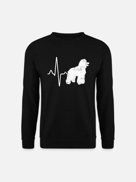 Poodle Heartbeat - Unisex Sweatshirt - black