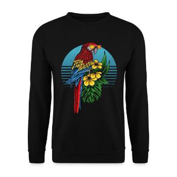 Drôle d’oiseau cockatiel oiseau perroquet oiseau - Sweat-shirt Unisexe - noir - Devant - Alina (178cm) & Michal (187cm)