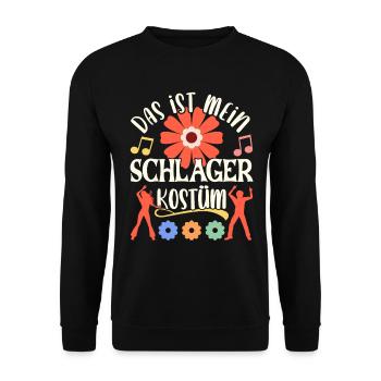 Schlager Schlagermusik Schlagerfan Party Kostüm - Unisex Pullover - Schwarz - Vorne - Alina (178cm) & Michal (187cm)