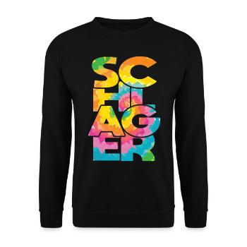 Schlager Schlagerfan Schlagermusik Schlagerparty - Unisex Pullover - Schwarz - Vorne - Alina (178cm) & Michal (187cm)