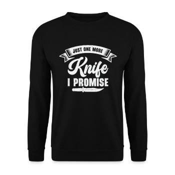 Knifemaking Knife Making Bladesmith Smithing Knife - Unisex Sweatshirt - black - Front - Alina (178cm) & Michal (187cm)