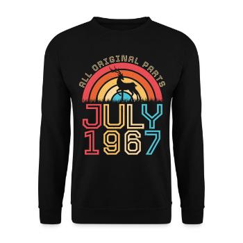 1967 Juillet Alles Original - Sweat-shirt Unisexe - noir - Devant - Alina (178cm) & Michal (187cm)
