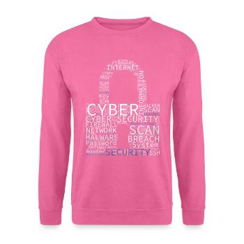 Cyber Security Wordcloud Vorhängeschloss - Unisex Pullover - Pink - Vorne