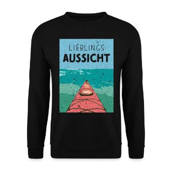 Wildwasser Kayak Kajak Kanusport Kayakfahrer - Unisex Pullover - Schwarz - Vorne - Alina (178cm) & Michal (187cm)