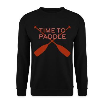 Il est temps de pagayer canoë cadeau de canoë en eau vive - Sweat-shirt Unisexe - noir - Devant - Alina (178cm) & Michal (187cm)