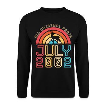 20 ans en juillet 2002 - Sweat-shirt Unisexe - noir - Devant - Alina (178cm) & Michal (187cm)