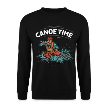 Canoë canoéistes sports nautiques d’eau vive rafting - Sweat-shirt Unisexe - noir - Devant - Alina (178cm) & Michal (187cm)