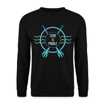 Time to Paddle Paddle Canoeists Whitewater Canoe - Unisex Sweatshirt - black - Front - Alina (178cm) & Michal (187cm)