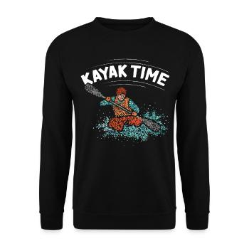 Kayak Kayak Kayaker Rafting en eau vive - Sweat-shirt Unisexe - noir - Devant - Alina (178cm) & Michal (187cm)