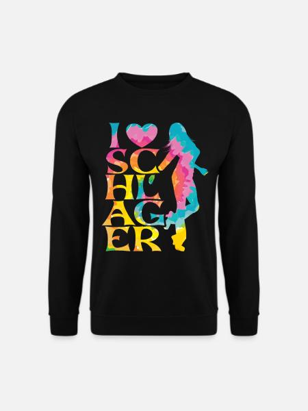 Schlager Schlagermusik Schlagerfan Party Outfit - Unisex Pullover - Schwarz