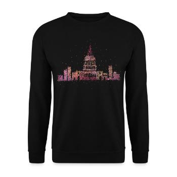 Düsseldorf Skyline Silhouette Düsseldorf - Sweat-shirt Unisexe - noir - Devant - Alina (178cm) & Michal (187cm)