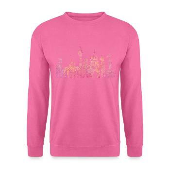 Berlin Skyline Silhouette Städtetrip Deutschland - Unisex Pullover - Pink - Vorne