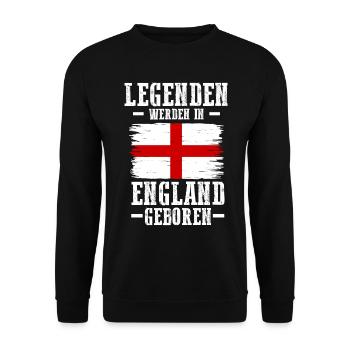 England Engländer Englisches - Unisex Pullover - Schwarz - Vorne - Alina (178cm) & Michal (187cm)