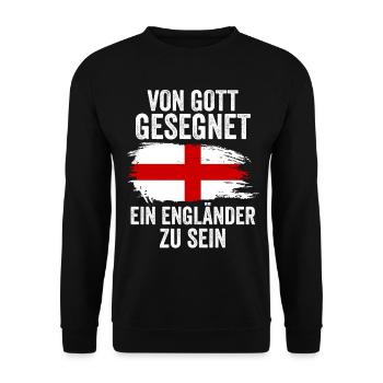 England Engländer Englisches - Unisex Pullover - Schwarz - Vorne - Alina (178cm) & Michal (187cm)