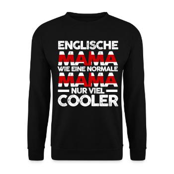 Engländerin Englandische Mama England Mutter Polsk - Unisex Pullover - Schwarz - Vorne - Alina (178cm) & Michal (187cm)