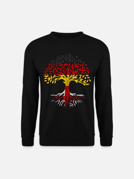 Wurzeln Baum Deutschland England - Unisex Pullover - Schwarz