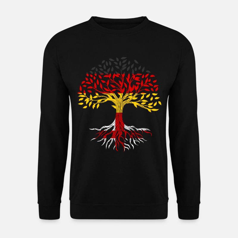 Wurzeln Baum Deutschland England - Unisex Pullover - Schwarz