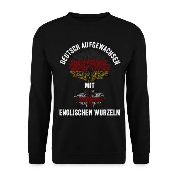 Deutschland Engländer Englisches England - Unisex Pullover - Schwarz - Vorne - Alina (178cm) & Michal (187cm)