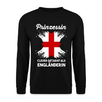 Prinzessin Engländer Englisches England - Unisex Pullover - Schwarz - Vorne - Alina (178cm) & Michal (187cm)