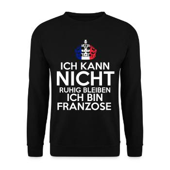 Frankreich Franzose Französisches - Unisex Pullover - Schwarz - Vorne - Alina (178cm) & Michal (187cm)