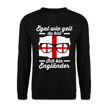 Engländer Englisches England - Unisex Pullover - Schwarz - Vorne - Alina (178cm) & Michal (187cm)