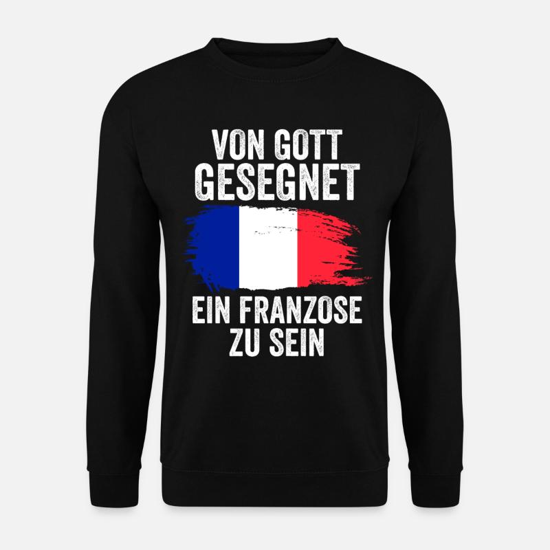 Frankreich Franzose Französisches - Unisex Pullover - Schwarz