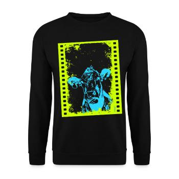 2reborn Blue Cow Kuh Cowanimal Moviestar 002 - Unisex Pullover - Schwarz - Vorne - Alina (178cm) & Michal (187cm)