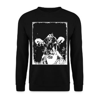 2reborn Blue Cow Animal Cowanimal Moviestar 019 - Unisex Pullover - Schwarz - Vorne - Alina (178cm) & Michal (187cm)