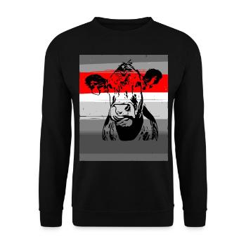 2reborn Cow Kuh Tier Animal Cowanimal - Unisex Pullover - Schwarz - Vorne - Alina (178cm) & Michal (187cm)
