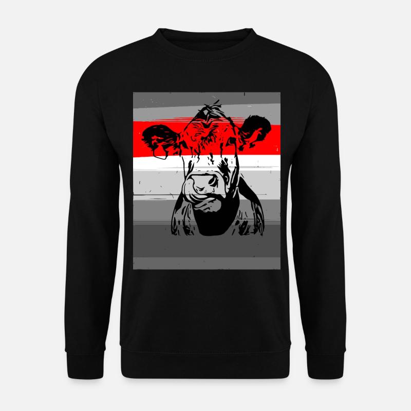 2reborn Cow Kuh Tier Animal Cowanimal - Unisex Pullover - Schwarz