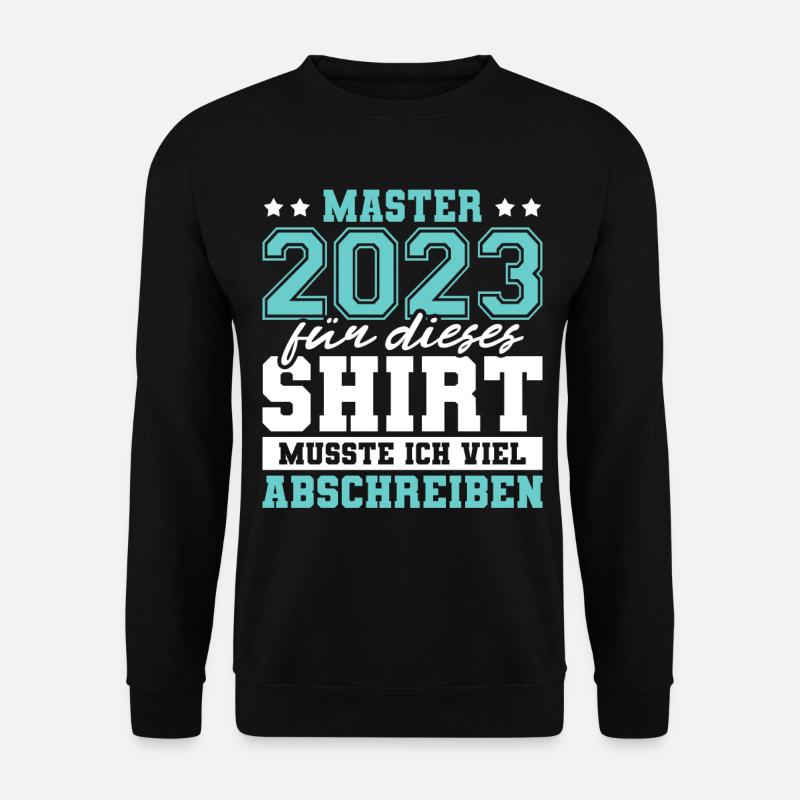 Master 2023 Abschluss Geschenk Studium Absolvent - Unisex Pullover - Schwarz