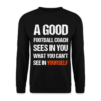 Ein guter Football Trainer - Unisex Pullover - Schwarz - Vorne - Alina (178cm) & Michal (187cm)