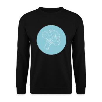 Broccoli - Unisex Sweatshirt - black - Front - Alina (178cm) & Michal (187cm)