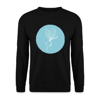 Radieschen - Unisex Pullover - Schwarz - Vorne - Alina (178cm) & Michal (187cm)