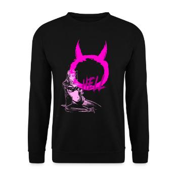 2reborn Hell Girl devil demon bikini pinup 1 - Unisex Pullover - Schwarz - Vorne - Alina (178cm) & Michal (187cm)
