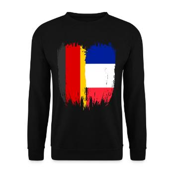 Germany Flag France - Unisex Sweatshirt - black - Front - Alina (178cm) & Michal (187cm)