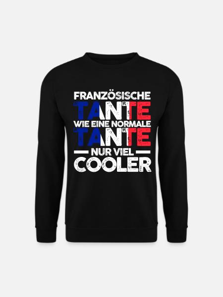 Französin Tante Frankreich - Unisex Pullover - Schwarz