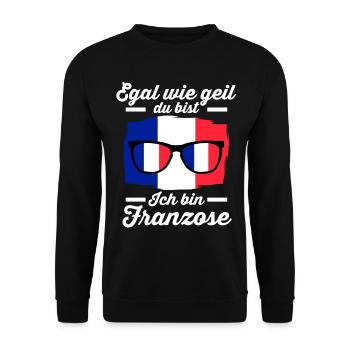 Franzose Französisches Frankreich - Unisex Pullover - Schwarz - Vorne - Alina (178cm) & Michal (187cm)