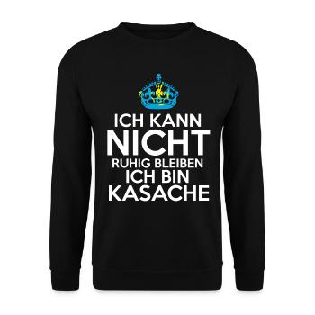 Kasachstan Kasache Kasachisches - Unisex Pullover - Schwarz - Vorne - Alina (178cm) & Michal (187cm)