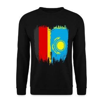 Allemagne Drapeau Kazakhstan - Sweat-shirt Unisexe - noir - Devant - Alina (178cm) & Michal (187cm)