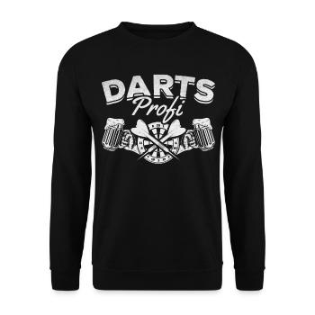 Darts Profi Dartspieler Dartspiel Darts Profi - Unisex Pullover - Schwarz - Vorne - Alina (178cm) & Michal (187cm)