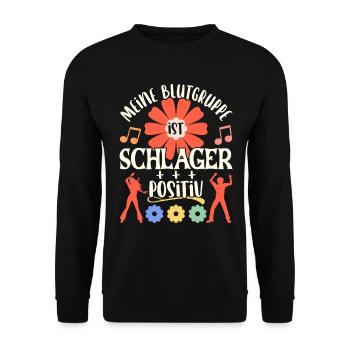 Schlager Schlagerfan Schlagermusik Schlagerparty - Unisex Pullover - Schwarz - Vorne - Alina (178cm) & Michal (187cm)