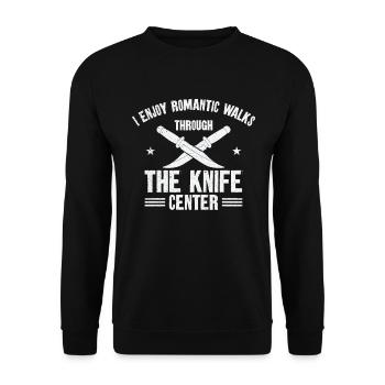 Knifemaking Knife Making Bladesmith Smithing Knife - Unisex Sweatshirt - black - Front - Alina (178cm) & Michal (187cm)
