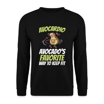 Avocado Design für Vegetarier und Veganer - Unisex Pullover - Schwarz - Vorne - Alina (178cm) & Michal (187cm)