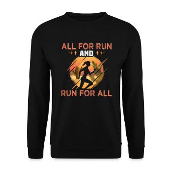 Running Marathon Runner Running - Sweat-shirt Unisexe - noir - Devant - Alina (178cm) & Michal (187cm)