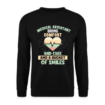 Infirmière assistante médicale Infirmière - Sweat-shirt Unisexe - noir - Devant - Alina (178cm) & Michal (187cm)
