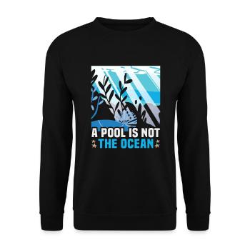Beach holiday by the sea Design beach motif - Unisex Sweatshirt - black - Front - Alina (178cm) & Michal (187cm)